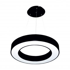 Surface / Suspended on cables round LED ring shaped 36W Black  - 1