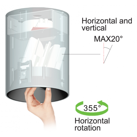 15W Ajustable LED surface luminaire FRESH C1026, 50°, 3000K