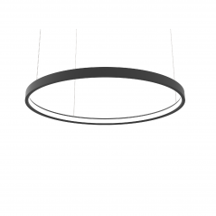 Ring shaped luminaire shining inward  56W black diameter 900mm  - 1