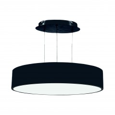 Surface / Suspended on cables round LED luminaire 60W Black  - 1