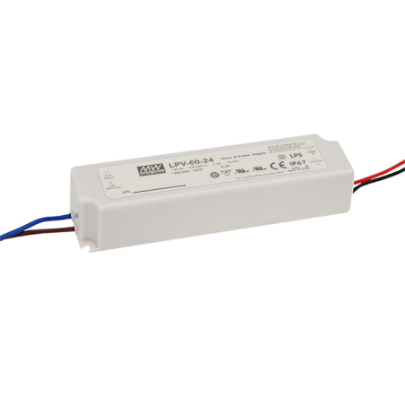 Switching power supply 12V 5A 60W IP67 Mean Well  - 1