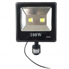 LED Prožektorius su judesio davikliu 100W, IP66  - 1