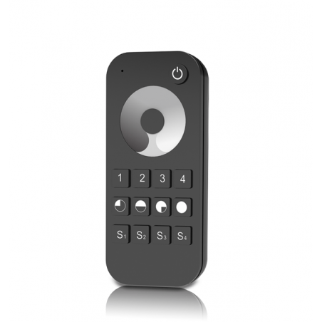 LED lighting control system remote control, 4 zone, black  - 1