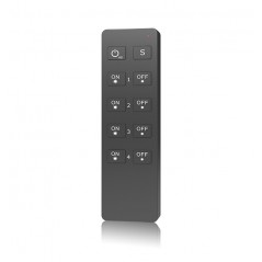 LED lighting control system remote control, 4 zone, black  - 1