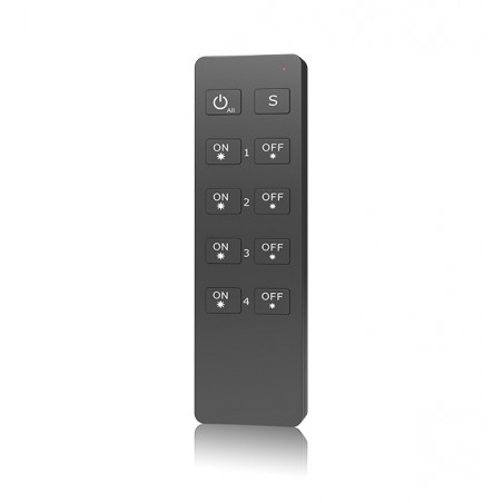 LED lighting control system remote control, 4 zone, black  - 1