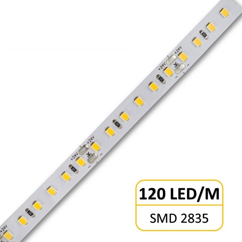 20W LED juosta šiltai balta 24V 120 LED/M 2400 lm/M  - 1