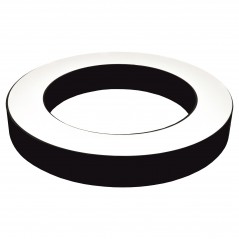 Paviršinis / Pakabinamas ant trosų apvalus LED žiedo formos 36W Juodas