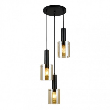 Suspended luminaire PND-5581-3A-BK+AMB               - 1