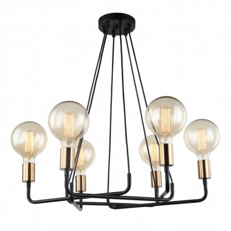 Suspended luminaire MDM-3901/6 BK+BRO              - 1