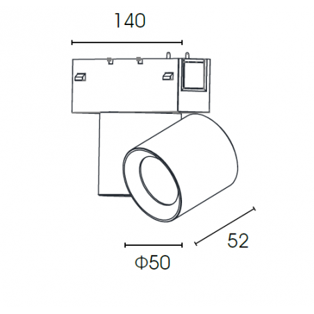 Magnetinis reguliuojamas šviestuvas VSA4150R, 7W, 3000K