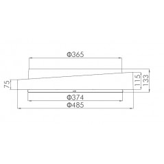 Ceiling Luminaire JING su valdymo pulteliu, 62W, 3000K  - 3