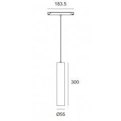 Magnetic suspended luminaire 7.033A30000, 15W, 3000K