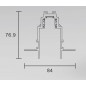 Magnetic track, frameless covered black R35-2 3000mm