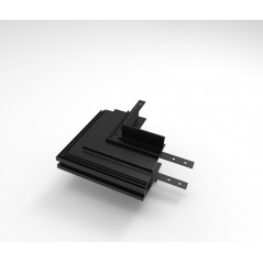 Track R35-2 wall angle connection element, IN, black  - 1