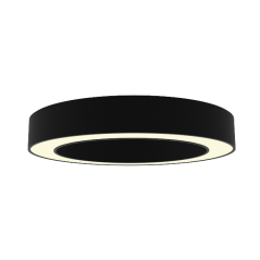 Surface / Suspended round LED ring shaped luminaire 60W, Ø600mm, Black, dimerizable  - 1