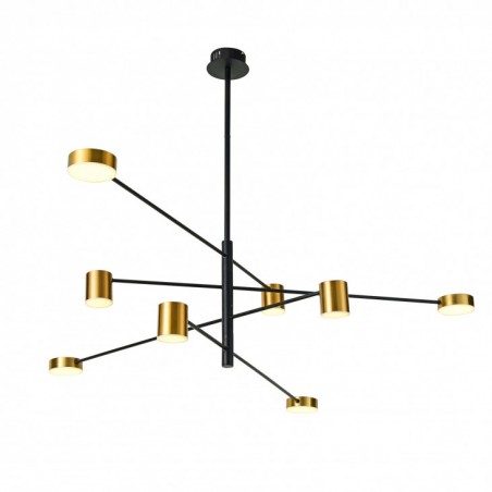 Suspended luminaire PND-16374-8-BK-GD-3K  - 1