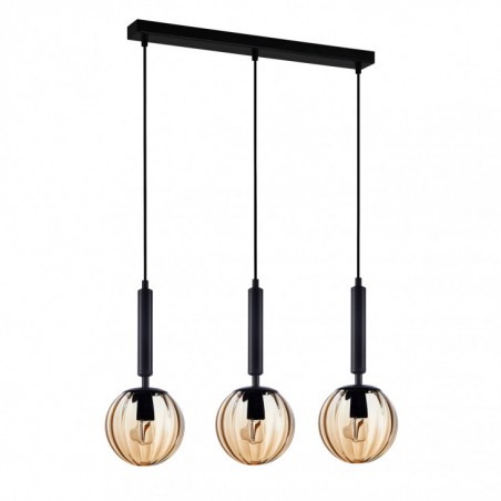 Suspended luminaire PND-2324-3L BK+AMB  - 1