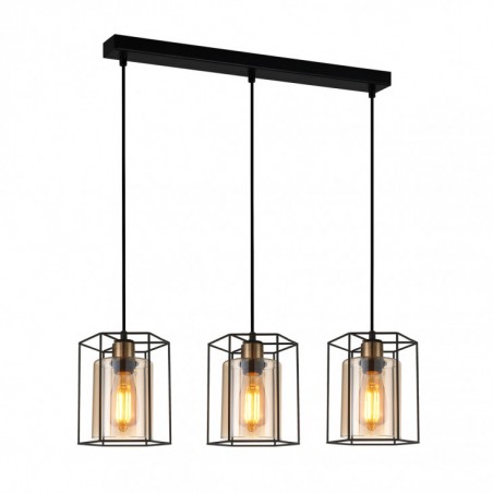 Suspended luminaire PND-78901-3-BK+AMB  - 1
