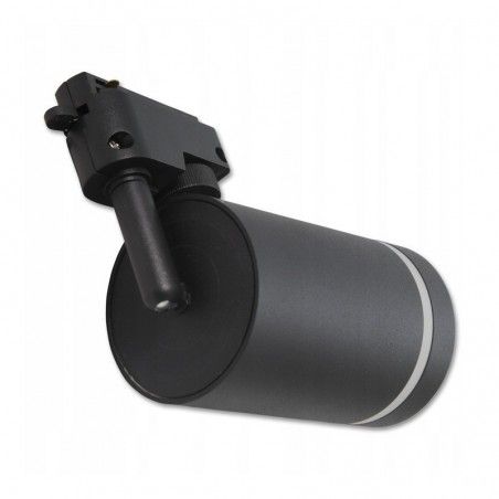 Luminaire Mounted to 1PH Track , Black, GU10