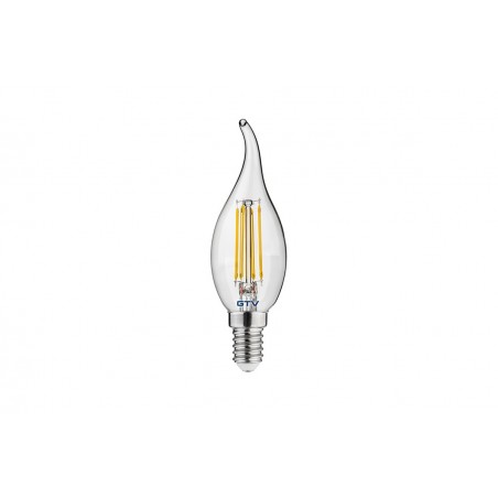 Filament LED lamp E14 5W 3000K Drop shape  - 1