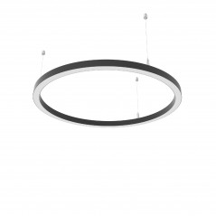 Ring shaped luminaire 23W Slim black Diameter 600mm  - 1