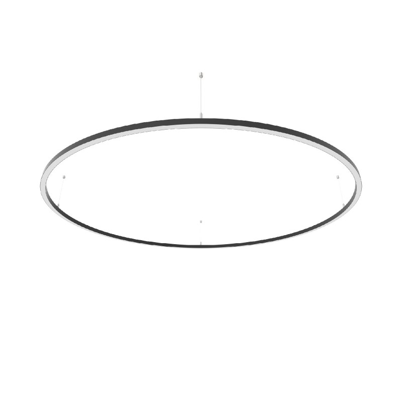 Žiedo formos šviestuvas 65W Slim juodas Diametras 1750mm  - 1