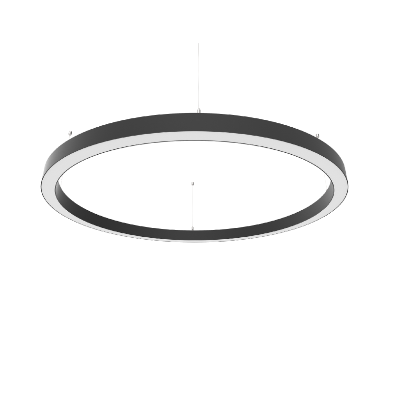 Žiedo formos šviestuvas juodas diametras 1270mm  - 1
