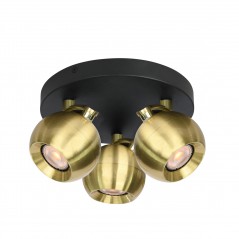 Ceiling luminaire Lafin  SPL-45379-3-BK-BRSS  - 1