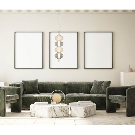 Suspended luminaire Testa  PND-84938-4V-BK