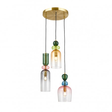 Suspended luminaire Manso  PND-37462-3A-MC-GD  - 1
