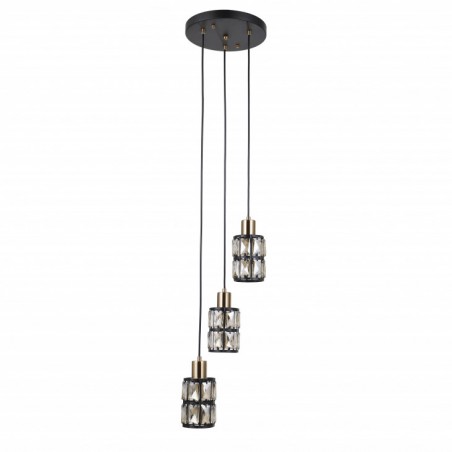 Suspended luminaire Menfi  PND-44236-3-BK-GD  - 1