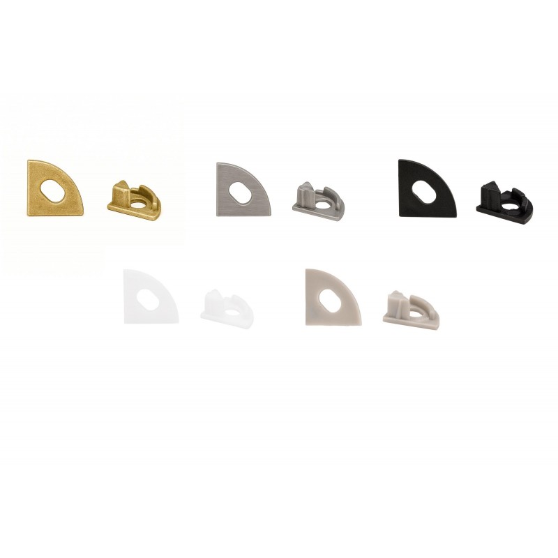 LED profile VLT-XT-407 back cover, color: black, white, gold, silver, anthracite