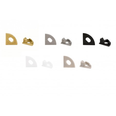 LED profile VLT-XT-407 back cover, color: black, white, gold, silver, anthracite