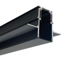 Magnetic track, frameless covered black R20-2 2000mm  - 1