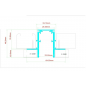 copy of Magnetic track, frameless covered white R20-2 1000mm