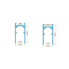 Magnetic track surface / suspension black S20 3000mm