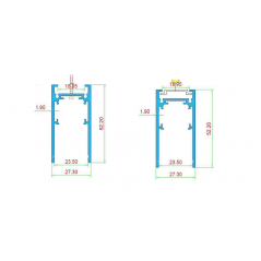 copy of Magnetic track surface / suspension black S20 1000mm  - 2