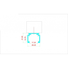 Magnetic track surface / suspension white SM 2000mm