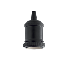 Bulb Socket Portalampada E27 Ghiera Nero 249209           - 1