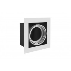 Recessed square luminaire PIREO, gray, 1xAR111, ajustable           - 1