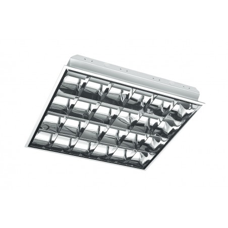 IŠPARDAVIMAS, 4x18W T8 liuminescencinių lempų įleidžiamas šviestuvas 600x600mm, EVG, be lempų  - 1