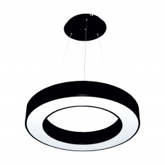 Surface / Suspended on cables ring shaped LED luminaire 48W Black  - 2