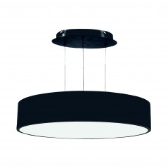 Surface / Suspended on cables round LED luminaire 70W Black  - 1
