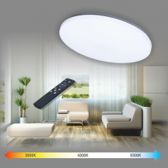 Apvalus lubinis 72W LED šviestuvas su belaidžiu šviesos ryškumo ir šviesos spektro reguliavimu