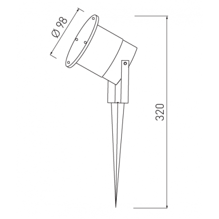 Planted luminaire DIEGO, GU10