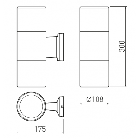 Wall luminaire BALEO 2 Gray 2xE27          