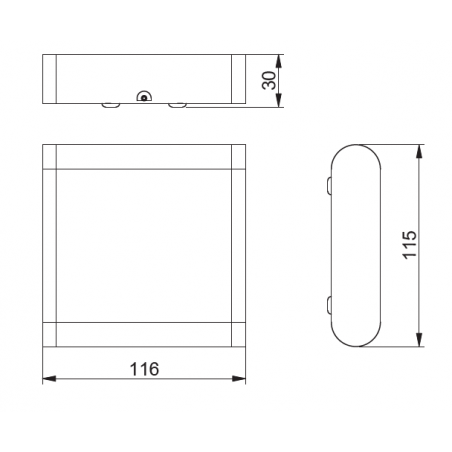 LED wall luminaire VALLA 8W, 4000K, Black          